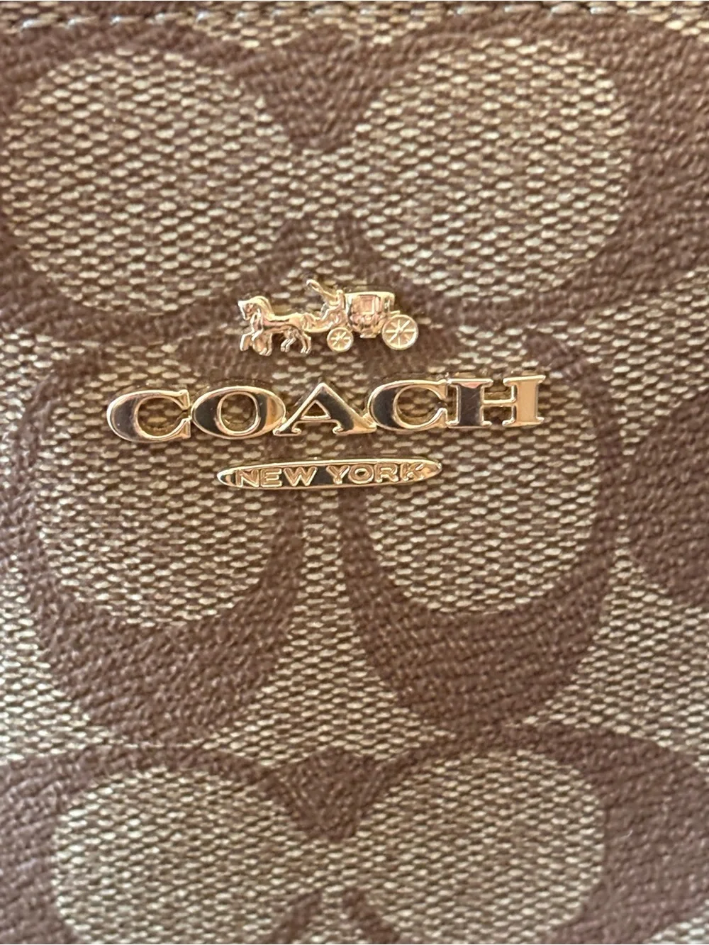 Coach mini Lillie carryall with signature canvas detail with matching wallet OBO